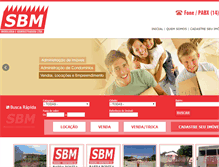 Tablet Screenshot of imobiliariasbm.com.br